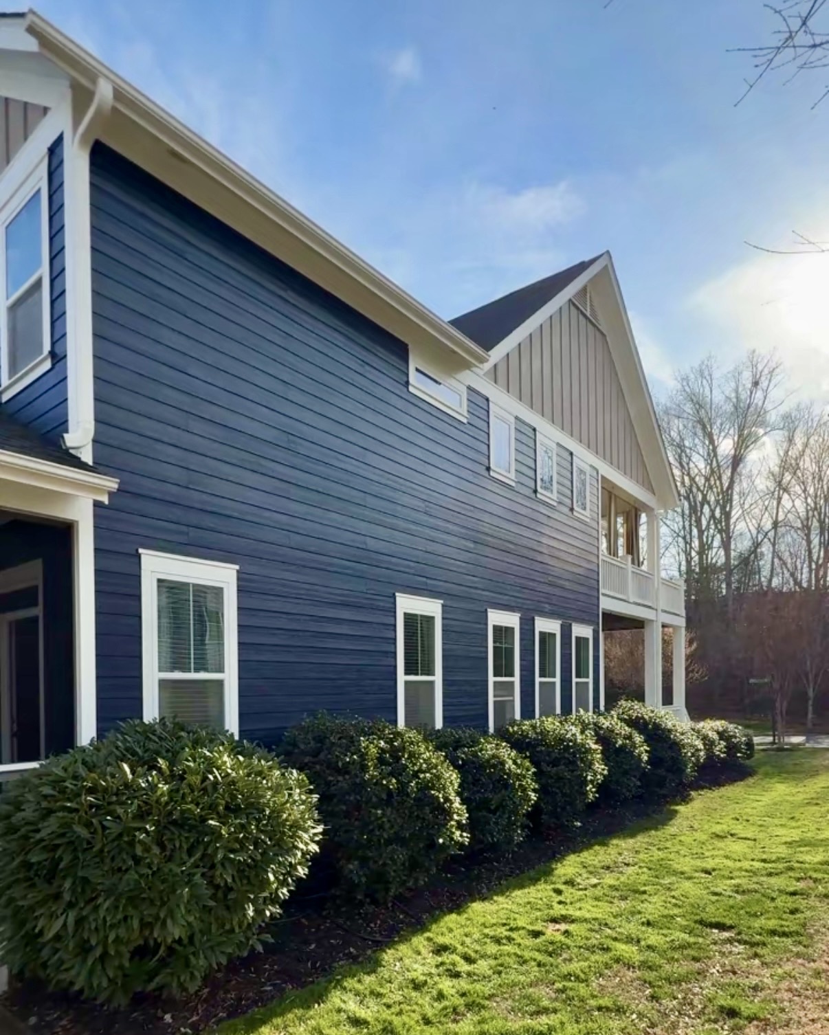 Side view of the Cornelius home showing Naval siding