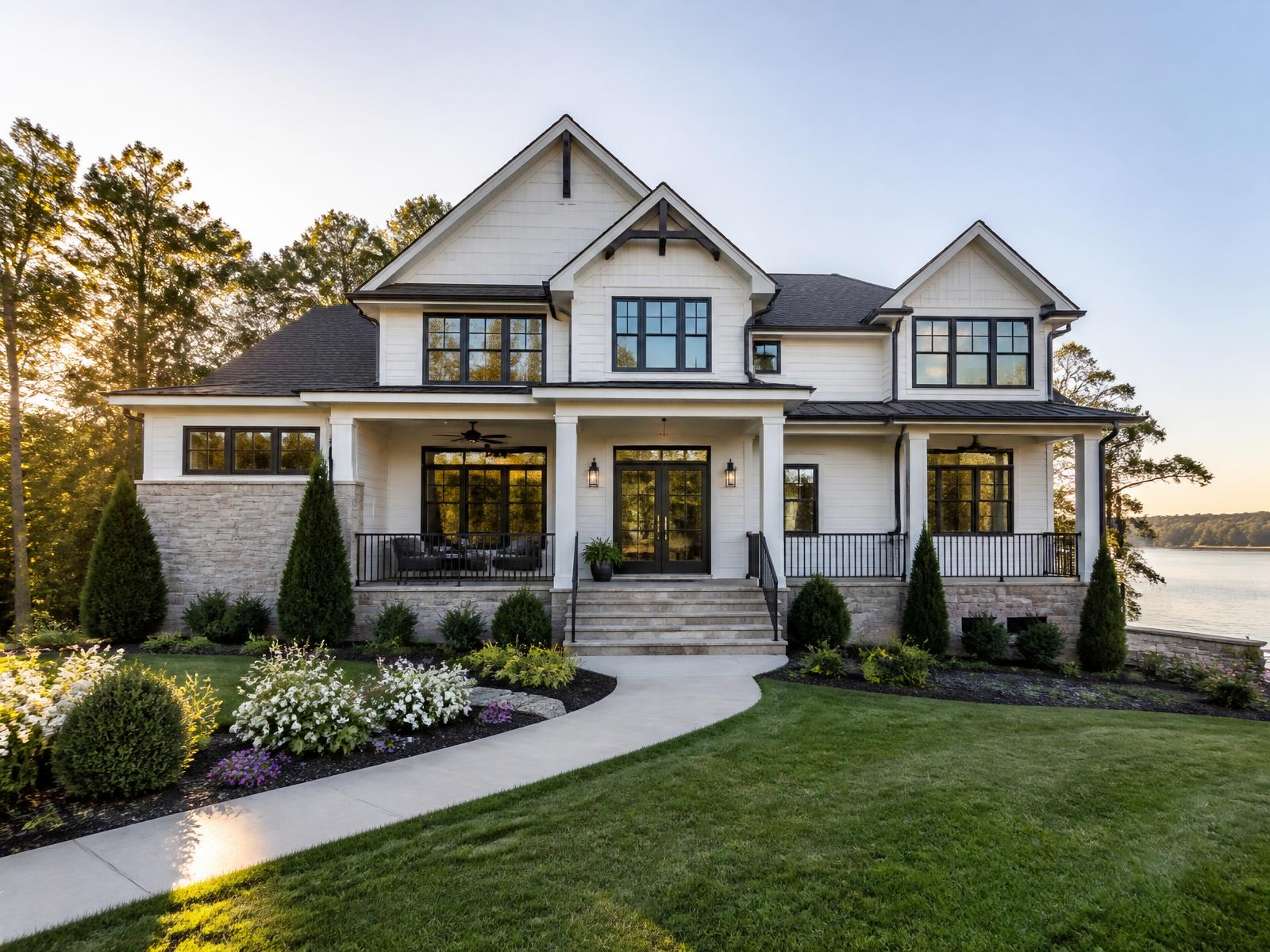 Freshly painted home exterior by Trailblaze Paints in Mooresville, NC