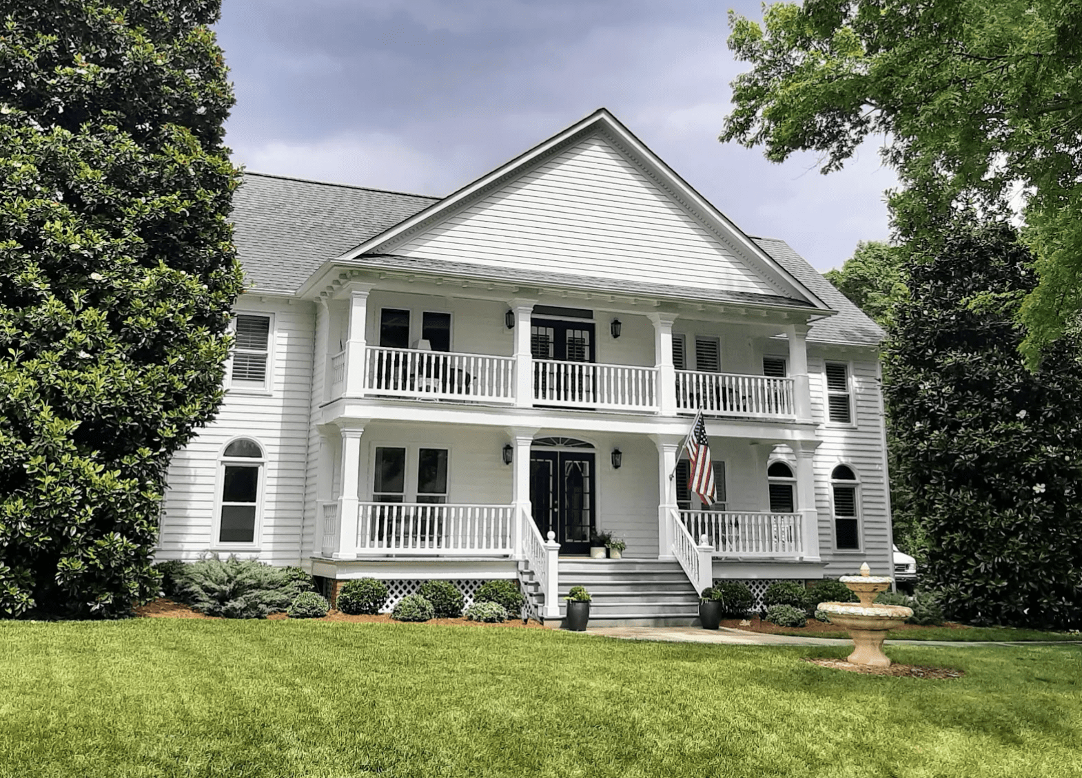 Exterior painting Lake Norman area custom home by Trailblaze Paints