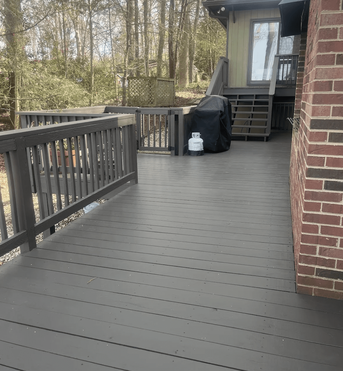 Lake Norman deck painting and wood staining project by Trailblaze Paints