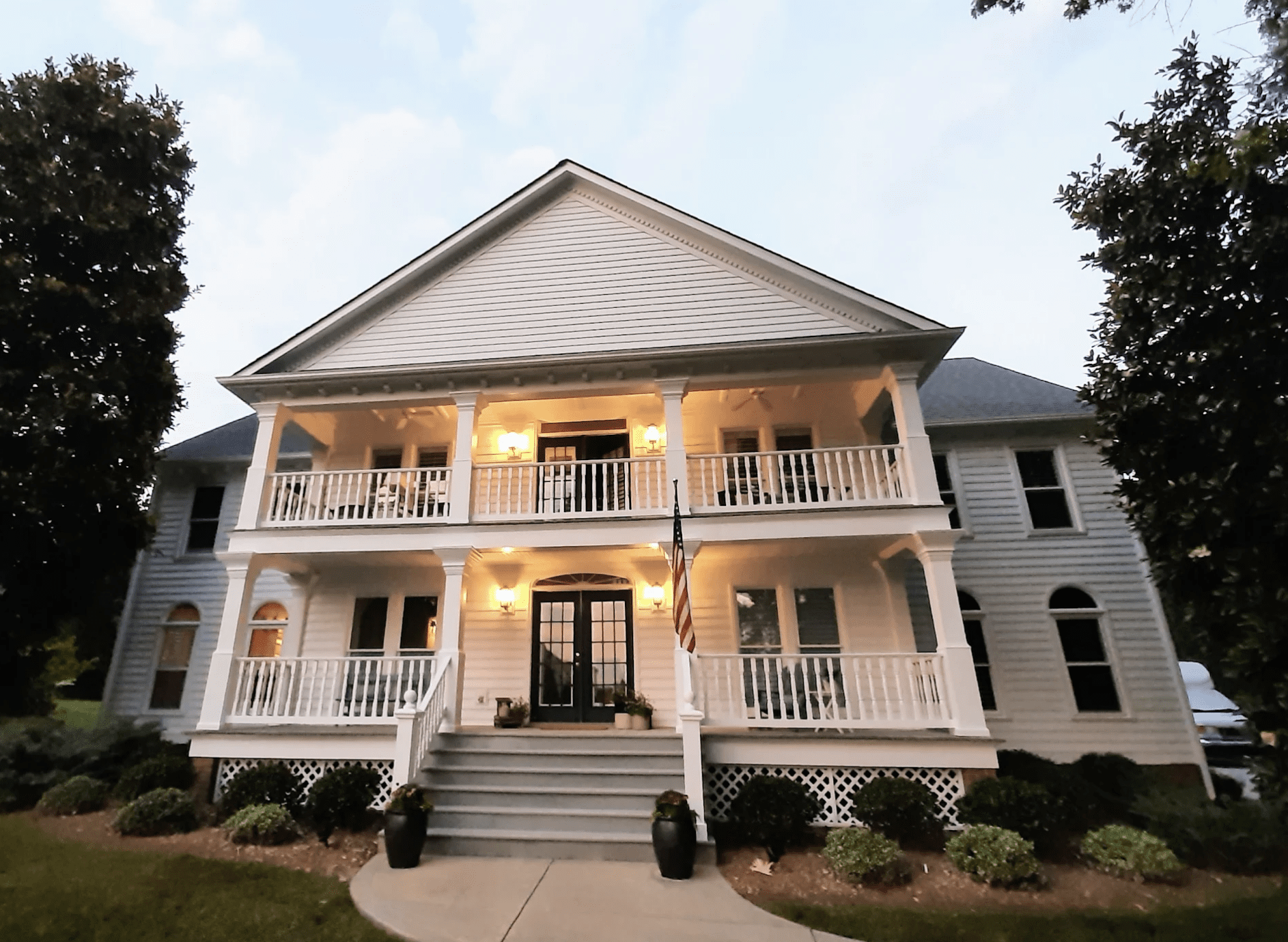 Lake Norman area exterior painting project with landscape protection and full exterior repaint